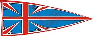 Union Jack tribal tattoo - vector image