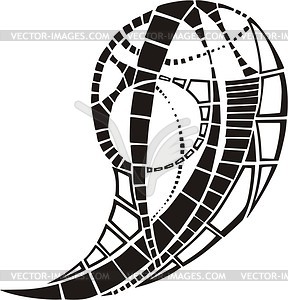 Semicircular ornament - vector image