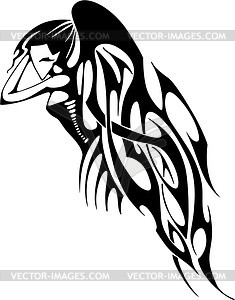 Flame tattoo - vector image