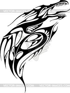 Dragon tattoo - vector clip art