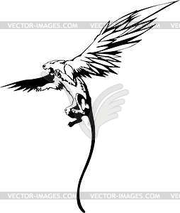 Winged lion - vector clipart