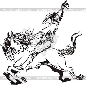 Horseman - vector clipart / vector image