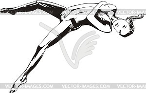 Naked girl - vector clipart