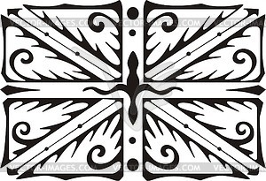 Union Jack ornamental pattern - vector clip art