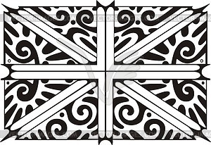 Union Jack ornamental pattern - vector EPS clipart