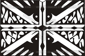 Union Jack ornamental pattern - vector clip art