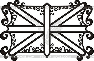 Union Jack ornamental pattern - vector image