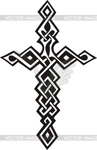 Cross tattoo - vector image