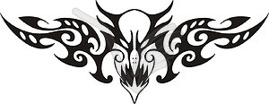 Symmetrical monster tattoo - vector image