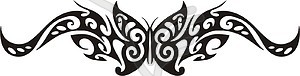 Symmetrical butterfly tattoo - vector clipart