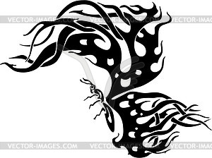 Butterfly flame tattoo - vector clipart