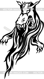 Monster flame tattoo - vector clipart