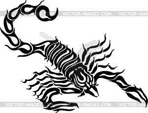 Scorpion flame tattoo - vector image