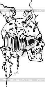 Skull tattoo - vector clipart