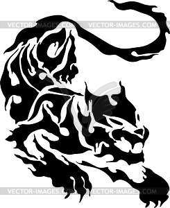 Tiger flame - vector clip art