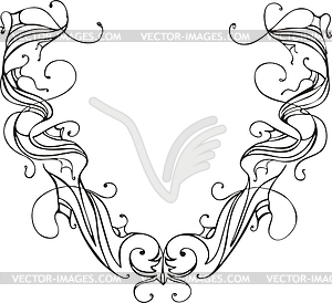 Ornamental wreath - vector clipart