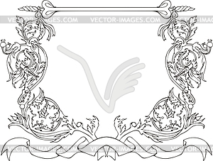 Ornamental wreath - vector image