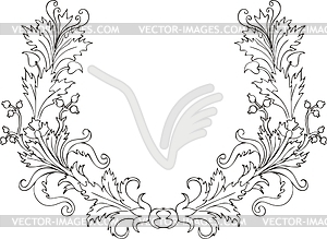 Ornamental wreath - vector image