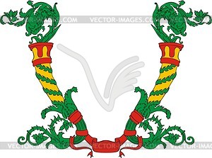 Heraldic wreath - vector clip art