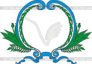 Heraldic wreath - vector clipart