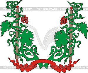 Heraldic wreath - vector image