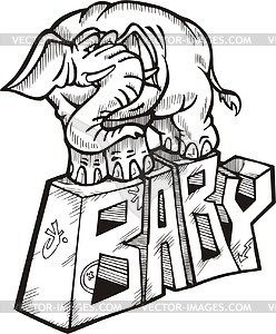 Baby (graffiti) - vector clipart