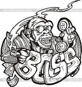 Boss (graffiti) - vector clipart