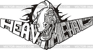 Heavy metal (graffiti) - vector clipart