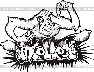 Intellect (graffiti) - vector clipart