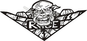 Rage (graffiti) - vector clipart