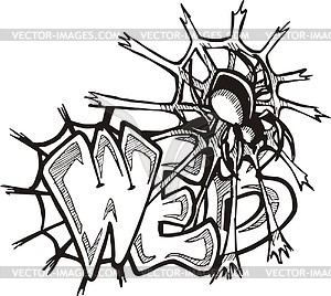 Web (graffiti) - vector clipart