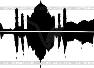 Agra Taj Mahal sights - vector clipart