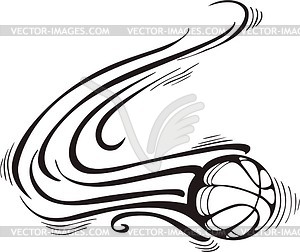 Basketball flame - vector clip art