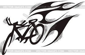 Bike flame - vector image