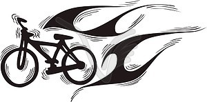 Bike flame - vector clipart