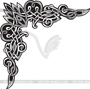 Celtic decorative corner - vector image