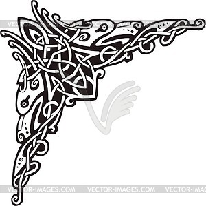 Celtic decorative corner - vector clipart