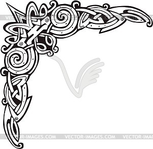 Celtic decorative corner - vector image