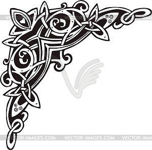 Celtic decorative corner - vector clip art