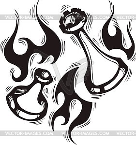 Chess flame - vector clip art