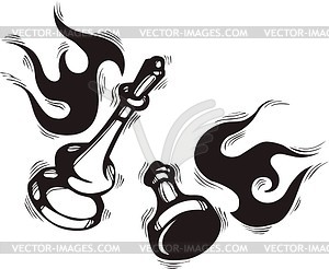 Chess flame - vector clip art