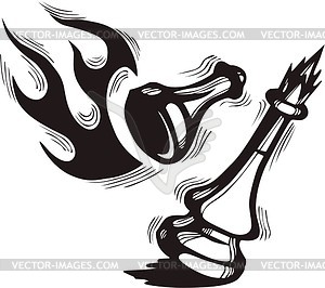 Chess flame - vector clipart / vector image