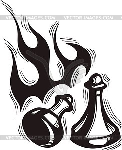 Chess flame - vector image