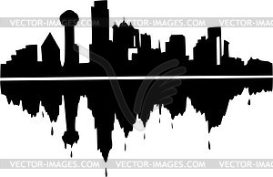 Dallas skyline - vector clip art