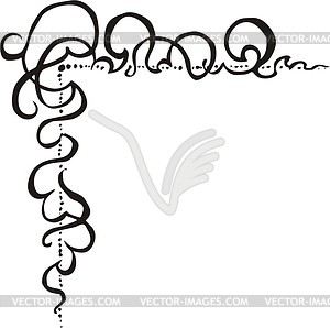 Decorated corner - vector image