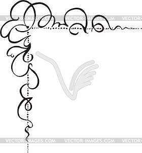 Decorated corner - vector image