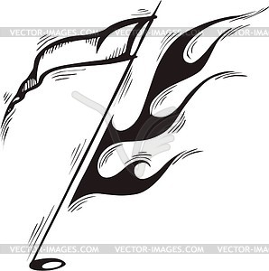 Flag flame - vector image