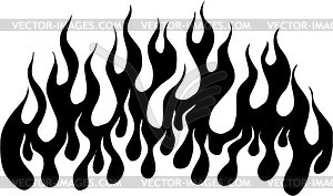 fire vector black and white