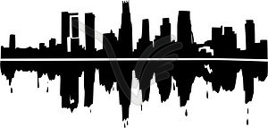 Los Angeles skyline - vector clip art