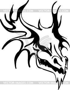 Monster head tattoo - vector clipart